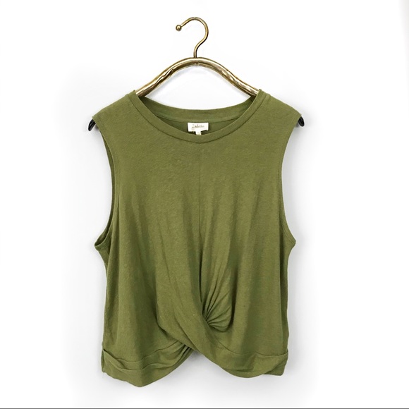 Anthropologie Tops - Anthropologie deletta green linen top